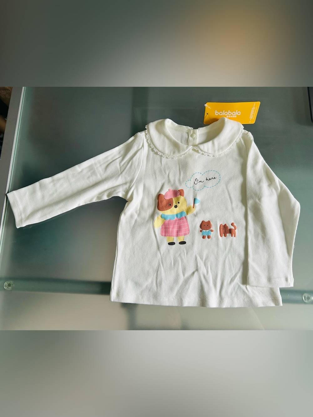 NWT balabala long sleeve shirt with dog print (90 cm, 2T)